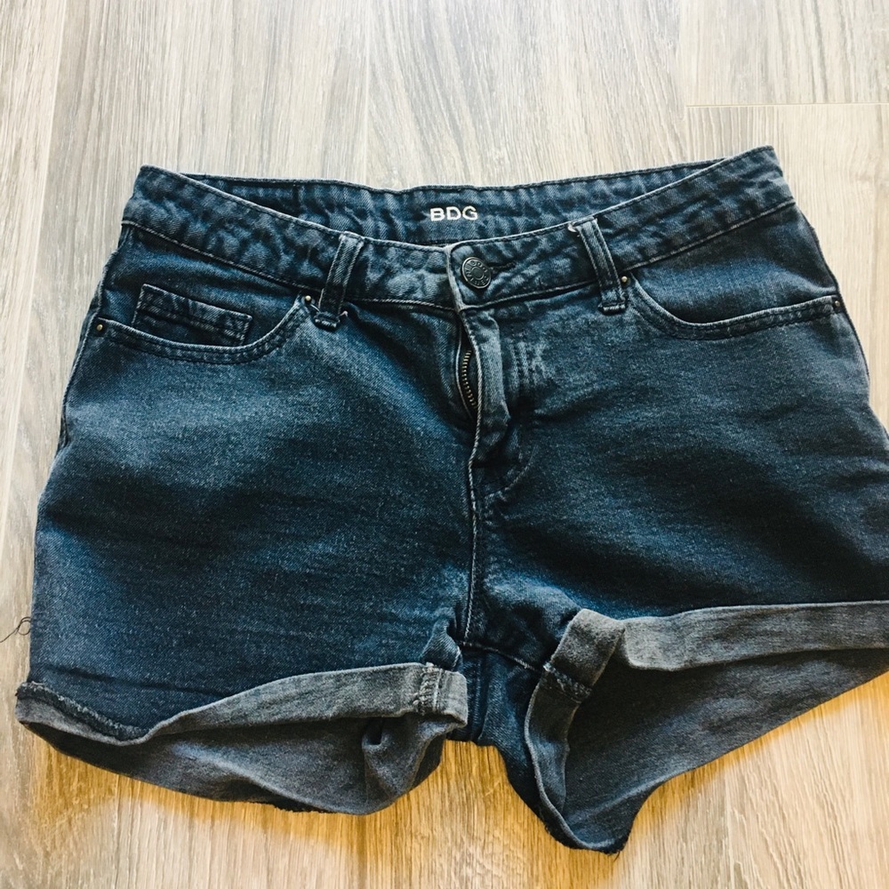 BDG Black Mid-rise Shorts